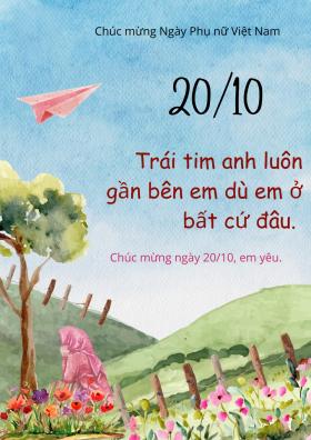 Lời chúc mừng 20/10 tặng vợ, người yêu, bạn gái