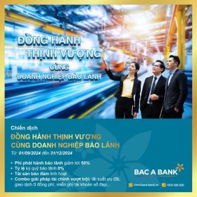  Bac A Bank triển khai combo &apos;siêu ưu đãi&apos; dành cho doanh nghiệp bảo lãnh 