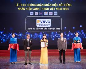 Hệ thống trung tâm tiêm chủng VNVC vào &quot;Top 10 nhãn hiệu nổi tiếng Việt Nam 2024&quot;