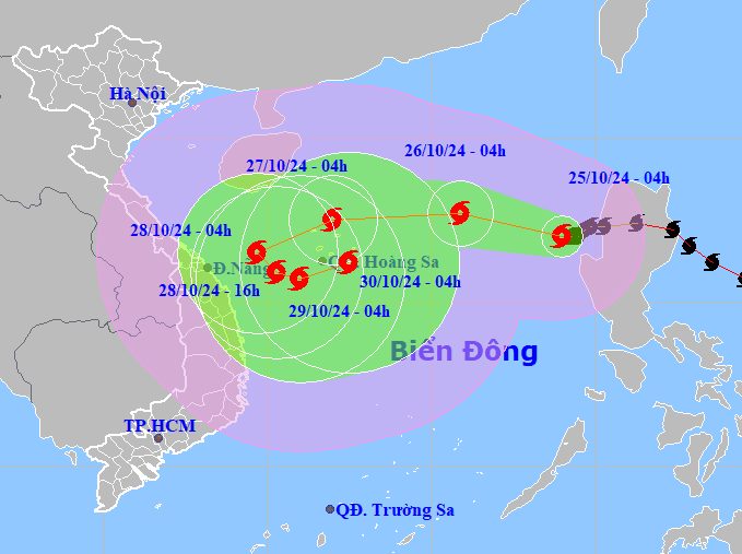  Bão Trà Mi tăng cấp, miền Trung mưa lớn diện rộng 第1张